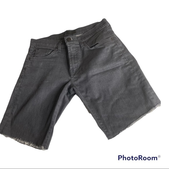 J Brand Tyler Slate Resin Dark Gray Cut Off Shorts Sz 31 - Picture 1 of 7